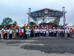 Peluncuran Pilkada 2024 Supiori ditandai dengan pelepasan burung merpati dan balon