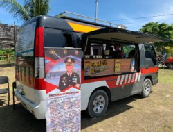 Jalin Sinergritas, Mobil Koling Kamtibmas Polres Biak Hadir Di Tengah Kegiatan Masyarakat