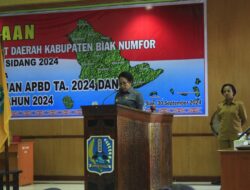 DPRD Biak Numfor Bahas Raperda Perubahan APBD 2024 dan Raperda Non APBD