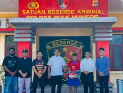 Satreskrim Polres Biak Numfor Serahkan Tersangka Pencurian Tahap II ke Kejari Biak